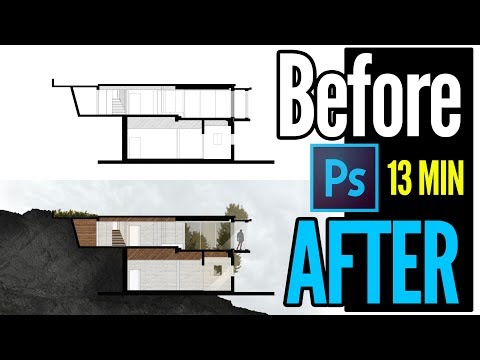 Architecture Section Rendering - Photoshop Tutorial Architecture Section Rendering - Photoshop Tutorial