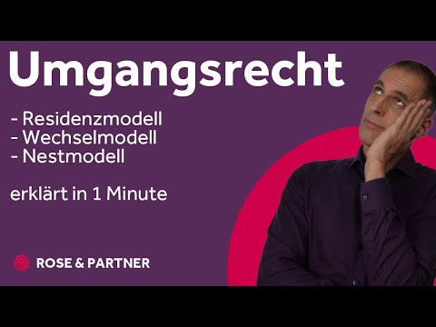 Residenzmodell, Wechselmodell, Nestmodell