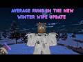 Average PD runs in the new winter wipe | Project Delta