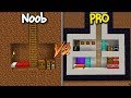 Minecraft NOOB VS PRO SECRET BASE IN MY ZOMBIE HOUSE !! Minecraft Mods