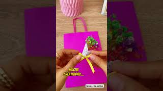 Cómo decorar una bolsa para detalles facil y rápido #manualidades #shorts
