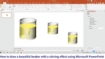 How to draw a beautiful beaker with a stirring effect using Microsoft PowerPoint