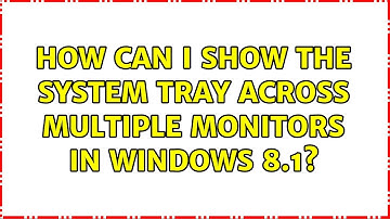 How can I show the System Tray across multiple monitors in Windows 8.1?