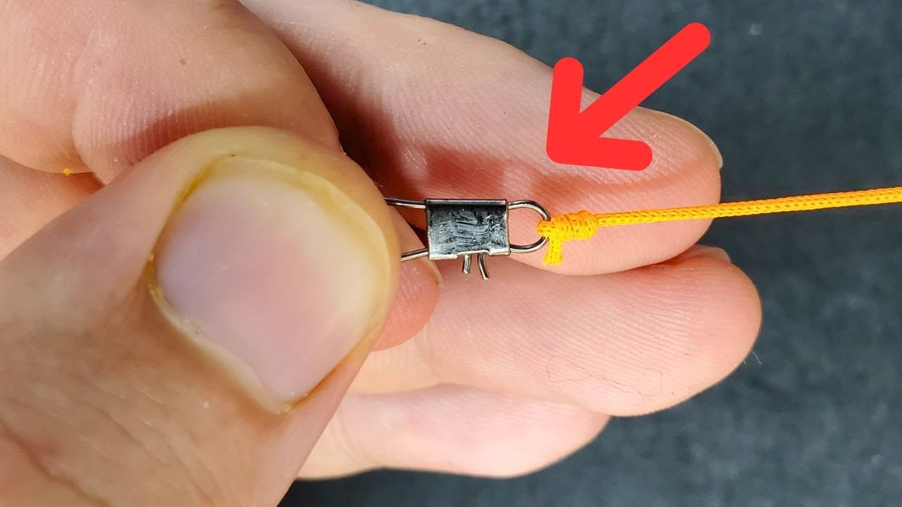 Do you know this knot? How to tie a fishing line to a fishing carabiner