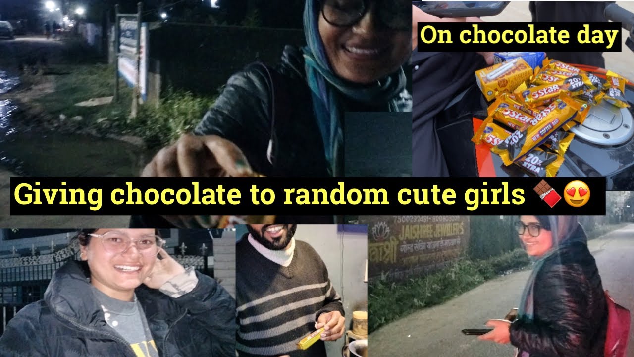 Giving chocolate to random cute girls (chocolate day special)🍫 YouTube