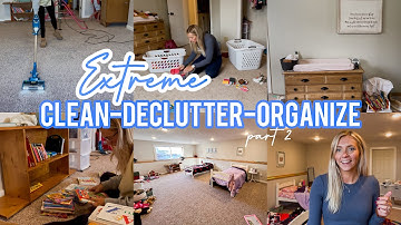 EXTREME CLEANING DECLUTTERING ORGANIZATION | part 2 | kid bedroom 