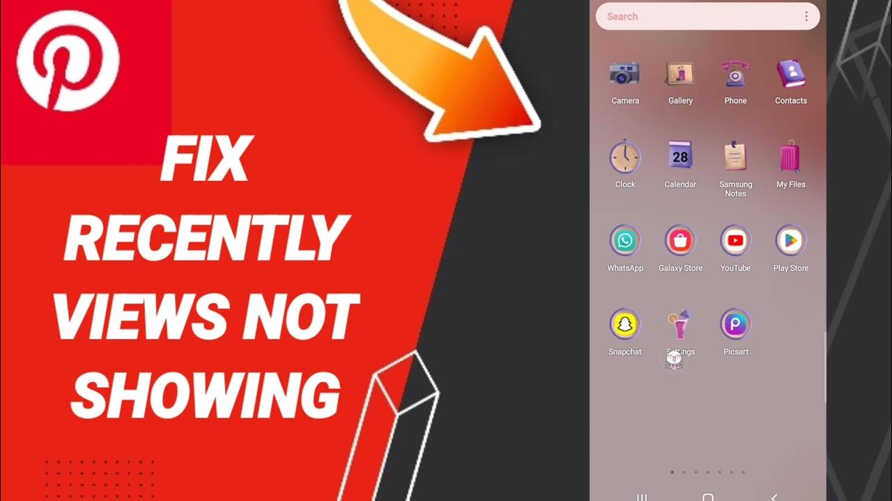 How To Fix Recently Views Not Showing On Pinterest App YouTube