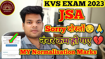 Kvs JSA Normalisation नंबर कम हो गए😰 | use Percentile Method🤯