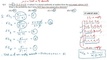 Sets | Problem 5 | IIT JAM BT 2019 solved | Qs. no. 4