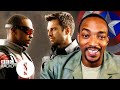 &quot;He&#39;s the most boring man I&#39;ve ever met!&quot; Anthony Mackie on Sebastian Stan and flying as The Falcon.