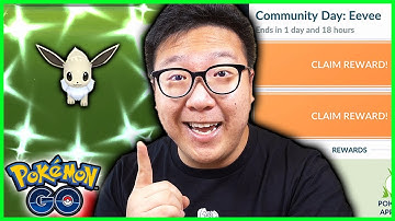 I CAUGHT 1 SHINY EEVEE DURING COMMUNITY DAY IN POKEMON GO