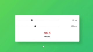 BMI calculator using html CSS and js
