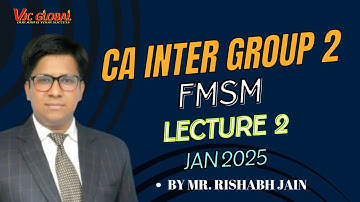 CA Inter Group 2 | FMSM | Lecture 2 | Leverages | Sept 24/Jan 25 | Mr. Rishabh Jain