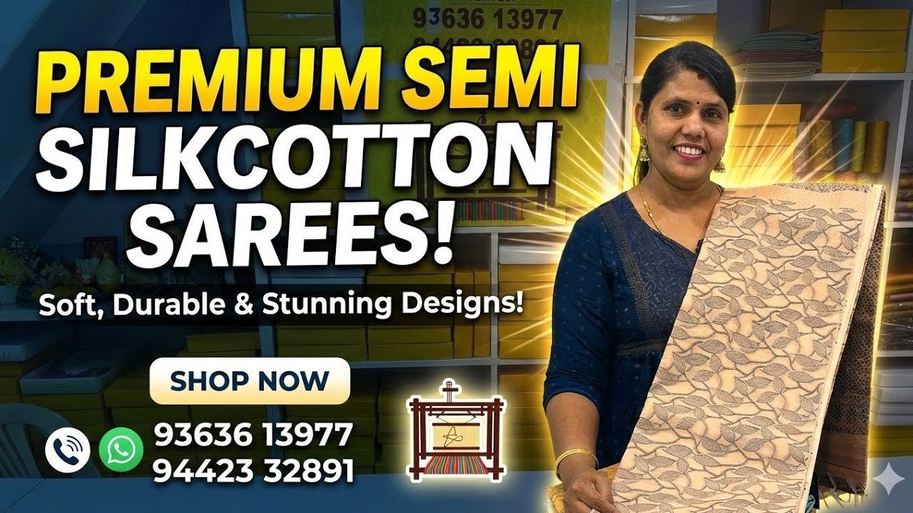 Premium Silk Cotton Sarees LIVE | Today’s Special Offers