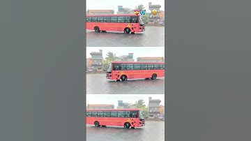 Msrtc new Eicher bs6 mg bus In rain #msrtc #lalpari #msrtcbus #status #Shorts