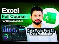 Excel Data Tools Part 2 | Data Validation in Excel Complete Tutorial for Beginners