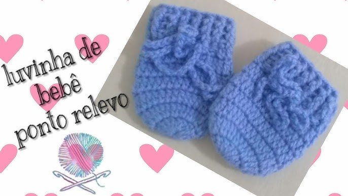 MANOPLAS n°1 crochet bebé (recién nacido) abanico y Relieve - Tutorial paso  a paso - Moda a Crochet 