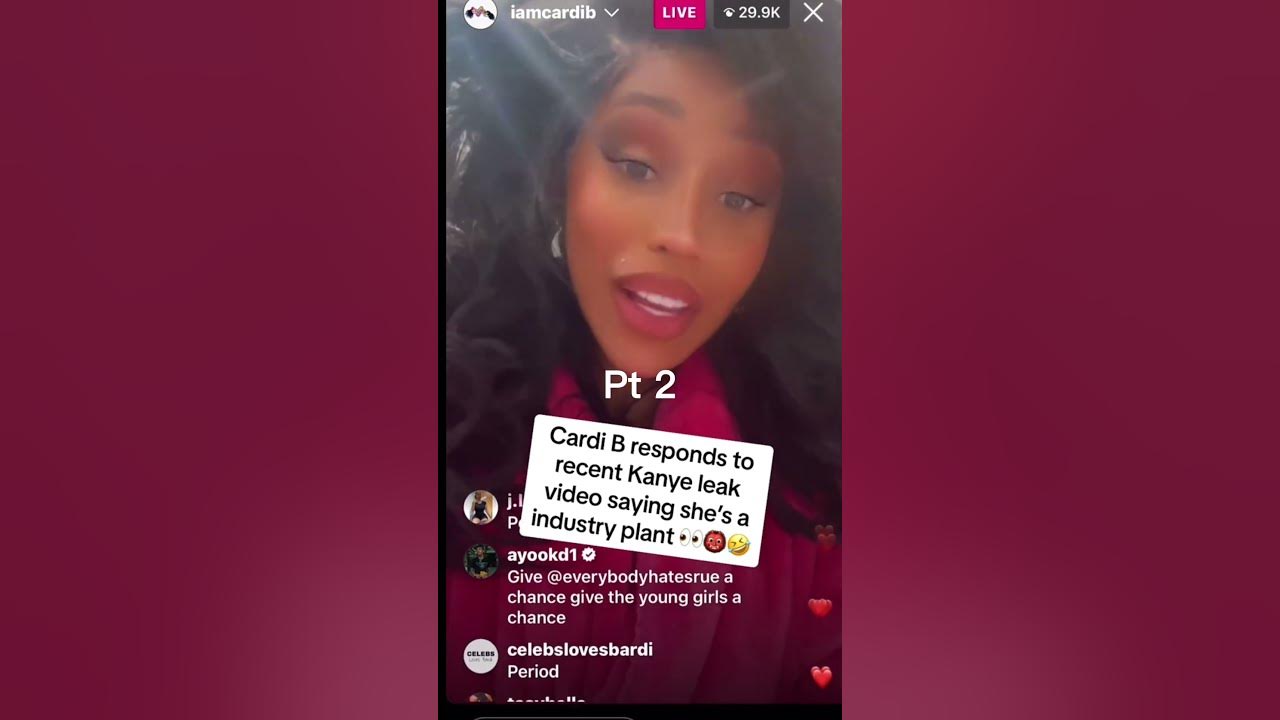 Cardi B Responds To Recent Kanye Leak Video Saying She's A Industry