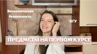 картинка: ПРЕДМЕТЫ НА 1 КУРСЕ | экономическая безопасность ВГУ