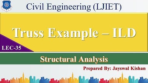 Lec-35_Truss Example - ILD | Structural Analysis | Civil Engineering