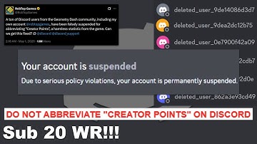 Discord Account Ban Speedrun gd% WR in 18.317s