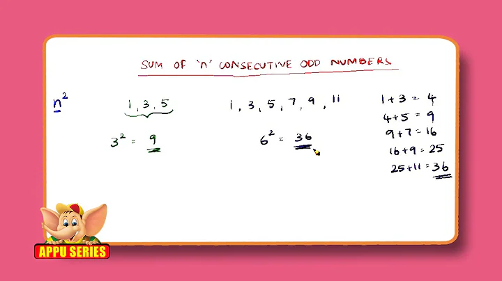 Find the sum of 'n' Consecutive odd numbers - Math Trick - Math Trick