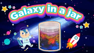space astronomy galaxy in a jar diy experiment arts crafts science for kids