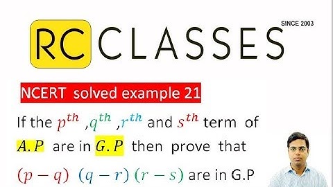 Class 11 Maths NCERT Solved Example 21 | Sequence & Series | CBSE & ISC 2025-26