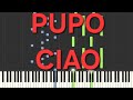 pupo~ciao(rallentato-slow)=piano facile easy tutorial