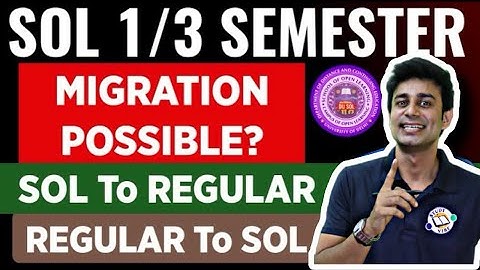 Migration Possible From SOL To Regular? _2025 | DU Inter College Migration For AllStudents:Full Info