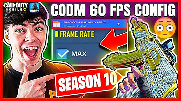 How to unlock 60 Fps & Max Graphics Codm Global / Garena Best 60 Fps Config For Cod mobile Season 10