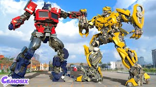 Transformers: The Last Knight  Optimus Prime vs Bumblebee Fight Scene | Comosix Tech [HD]