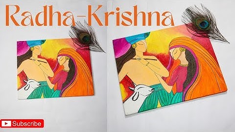 How to paint Radha Krishna || Easy Radha Krishna Painting for the beginners 