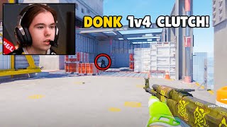 DONK 1v4 Clutch to win the Round! SH1RO Ace! Counter Strike 2 CS2 Highlights!