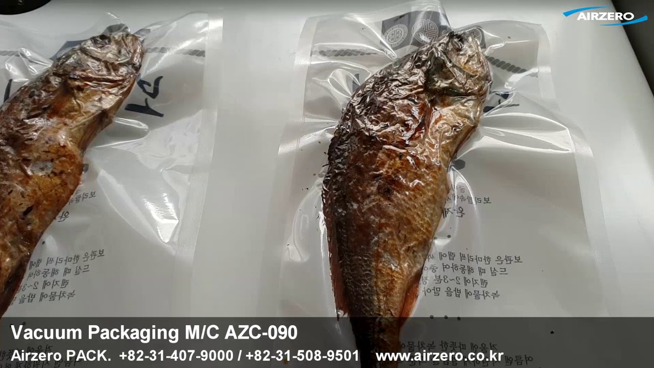 Roasted Fish Vacuum Packaging AZC 090 Chamber Type Vacuum Packaging