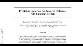 Predicting Empirical AI Research Outcomes with Language Models