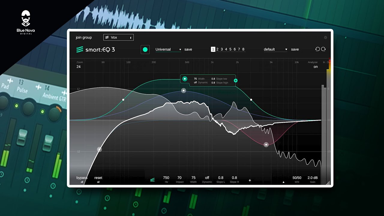 Nova EQ. Waves upward Compressor. Smart EQ 3 Group. Tdr nova