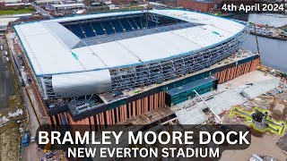 Bramley Moore Dock New Everton Stadium - Fly Around