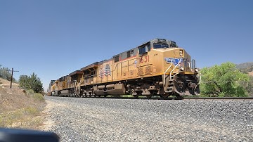 The UP double stack train is going to the Tehachapi Loop (Aug 1, 15)