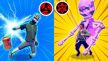 NEW CHIDORI of KAKASHI + SUSANOO of SASUKE VS EVERY BOSS | TABS - Totally Accurate Battle Simulator