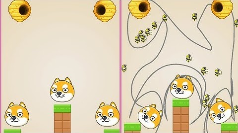 Draw to save: save the dog bee | Save the doge | Save the puppy game (p-134) #game