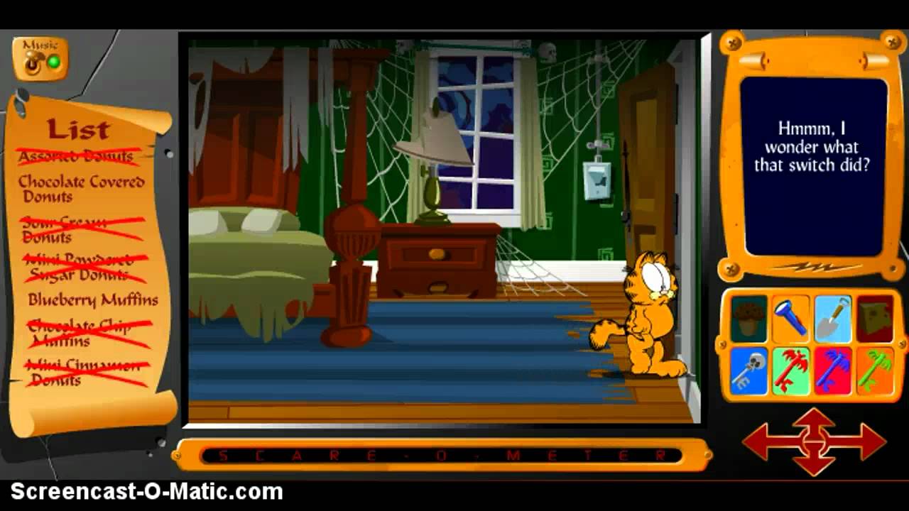 Tutorial: Garfield in Scary Scavenger Hunt - Como passar o jogo