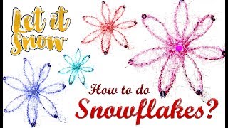 Snowflake from thread and wire/ Xmas decoration tutorial handmade. Best gift
