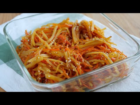 【10分で1品♡きんぴらポテト】冷やすとさらに美味しい |  Easy Kinpira Potatoes