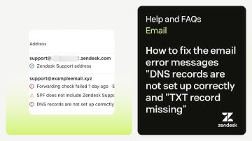 Fix the email error messages "DNS records are not set up correctly and "TXT record missing"