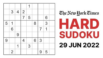 HIDDEN PAIR! How to solve New York Times Sudoku Hard - 29 June 2022