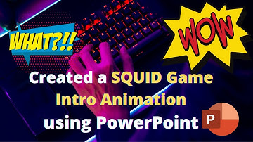 Squid Game Intro Motion Graphic using Microsoft PowerPoint | Squid Game Title Animation