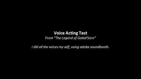 Machinima Voice Acting Test