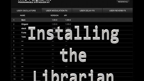 Installing the Librarian for the NTS-1
