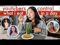 letting YOUTUBERS control what i eat for a day (ft. annette kim, rachiesakim, breanna quan)